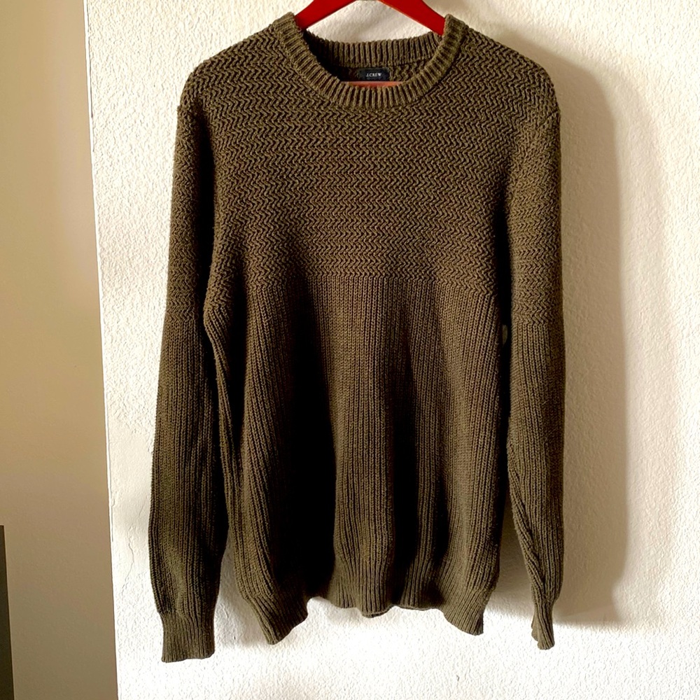 Olive J. Crew Men’s 100% Cotton Knitted Crewneck Sweater